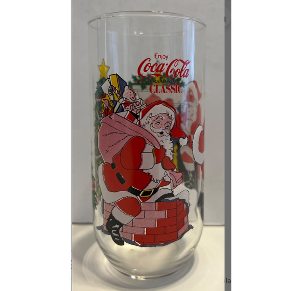 Vintage  Coca Cola McCrory Stores Santa Claus Glass - Picture 1 of 8